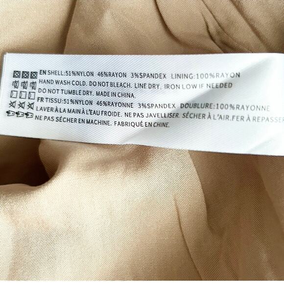 EN SAISON Women’s Beverly Short Sleeve Mini Dress with cutouts in beige-Size M - Picture 7 of 7